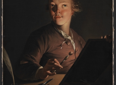 Jens Juel: Selvportræt, Kunstigt lys