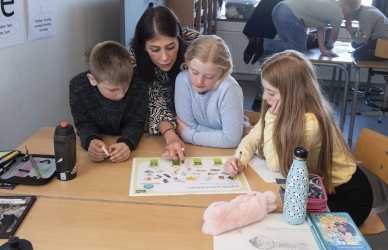 Elever arbejder med opgaver fra forløbet.