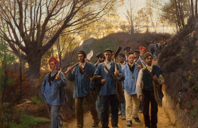 PS Krøyer, Franske arbejdere i en hulvej