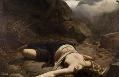 L.A. Schou, Chione dræbt af den krænkede Diana, 1866