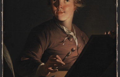 Jens Juel: Selvportræt, Kunstigt lys