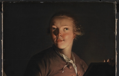 Jens Juel: Selvportræt, Kunstigt lys